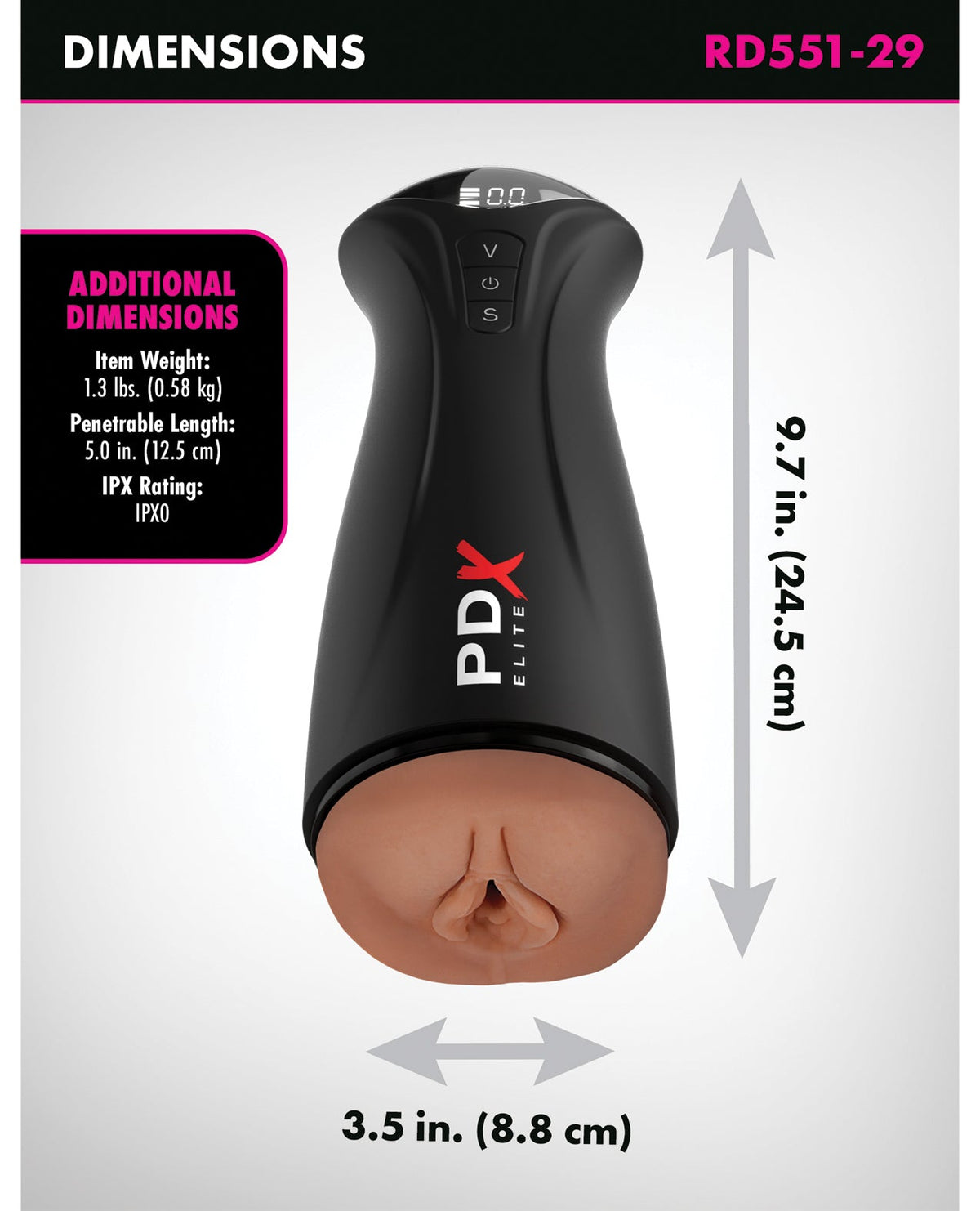 PDX Elite Fuck Gasm Pussy Stroker Brown