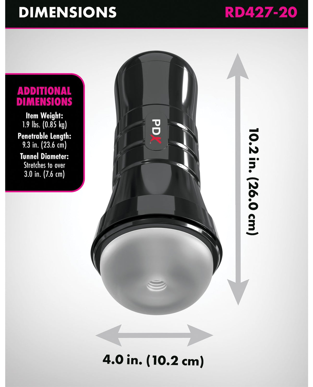 PDX Extreme Wet Strokers Slide & Glide XXL Frosted