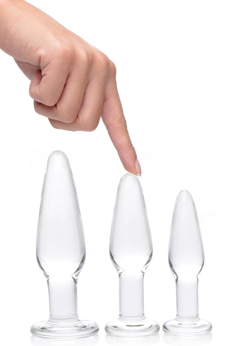 Prisms Dosha 3 Piece Glass Anal Plug Kit