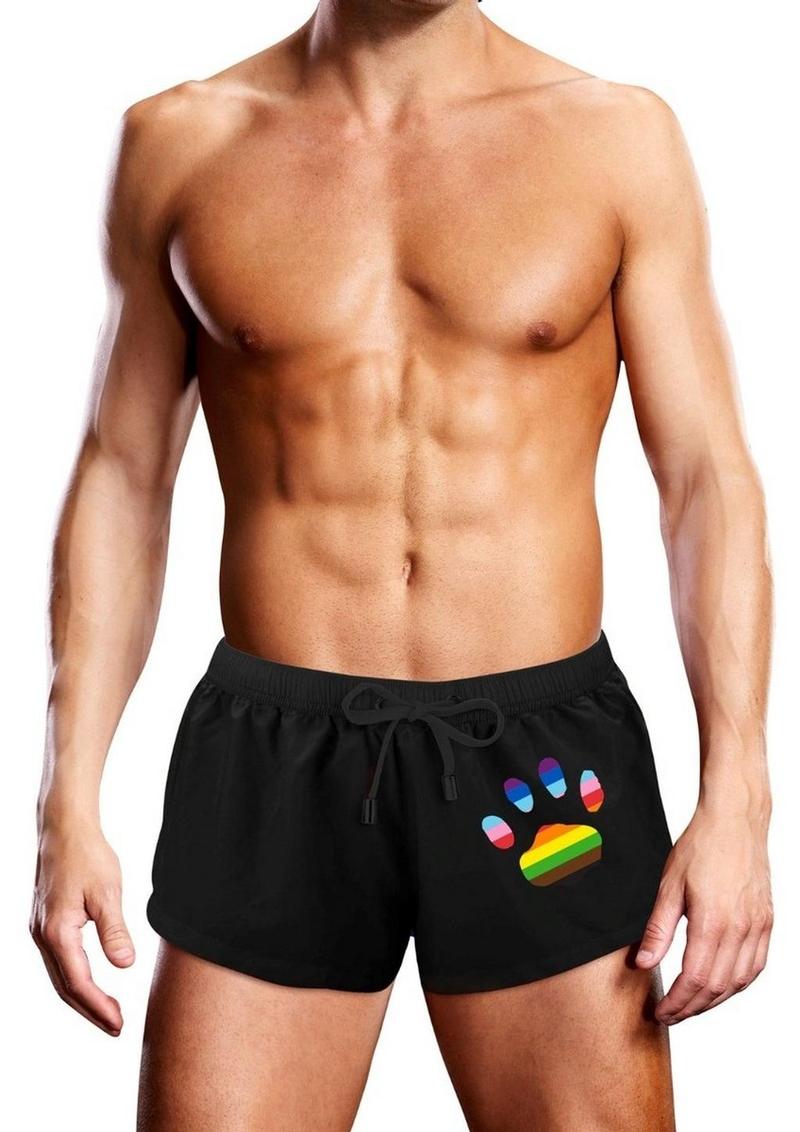 Prowler Oversized Paw Rainbow Swimming Trunk