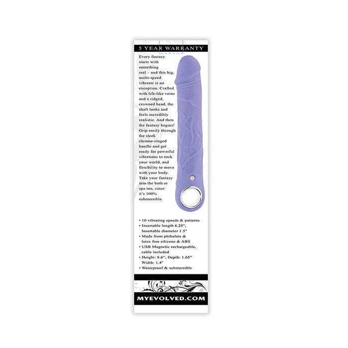 Evolved Large Purple Fantasy Dildo Vibe