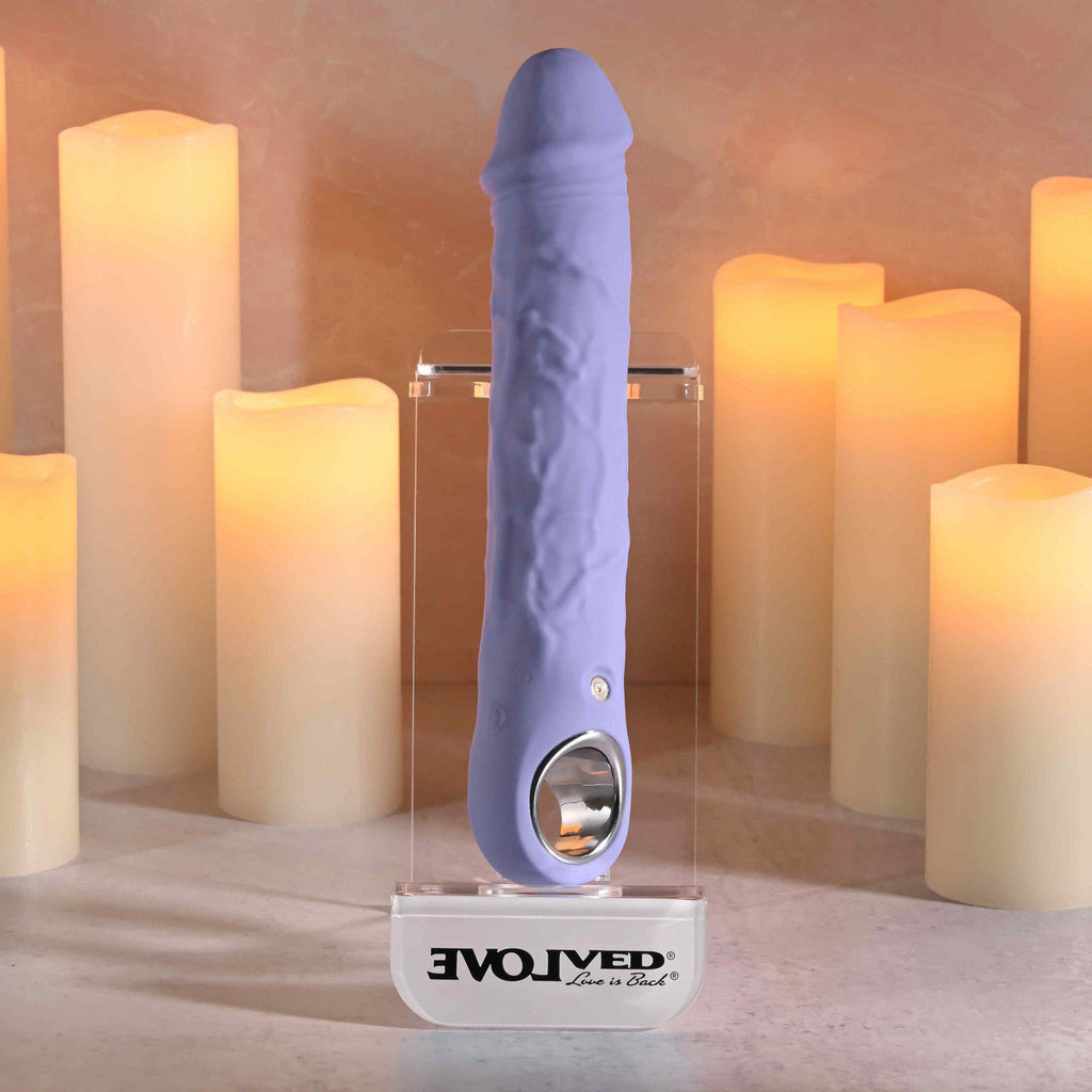 Evolved Large Purple Fantasy Dildo Vibe