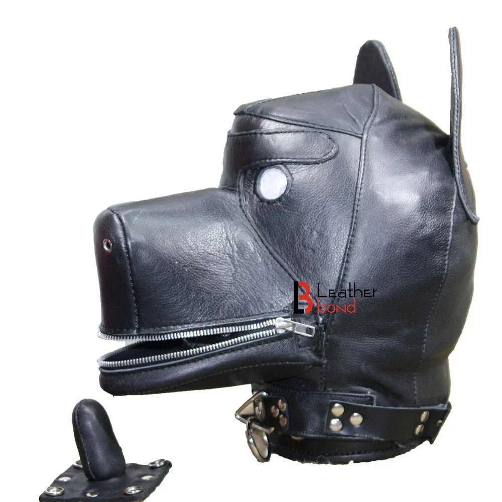 Puppy Play Animal Role Bondage Kit 5-Piece Genuine Cowhide Leather BDSM Restraint Set