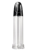 Renegade IQ Rechargeable Penis Pump Clear Cylinder with Black Cap