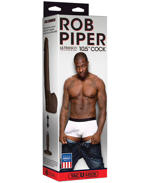 Doc Johnson Signature Cocks: Rob Piper 10.5” Realistic Dildo Chocolate