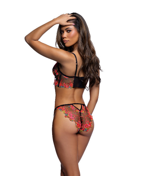 Midnight Rose Bra Set