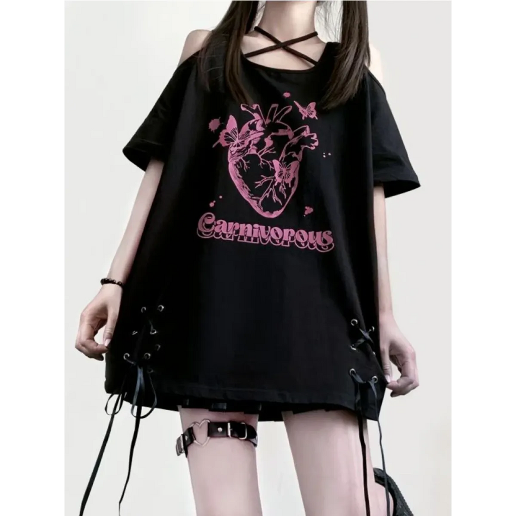 Off Shoulder Bow T-Shirt
