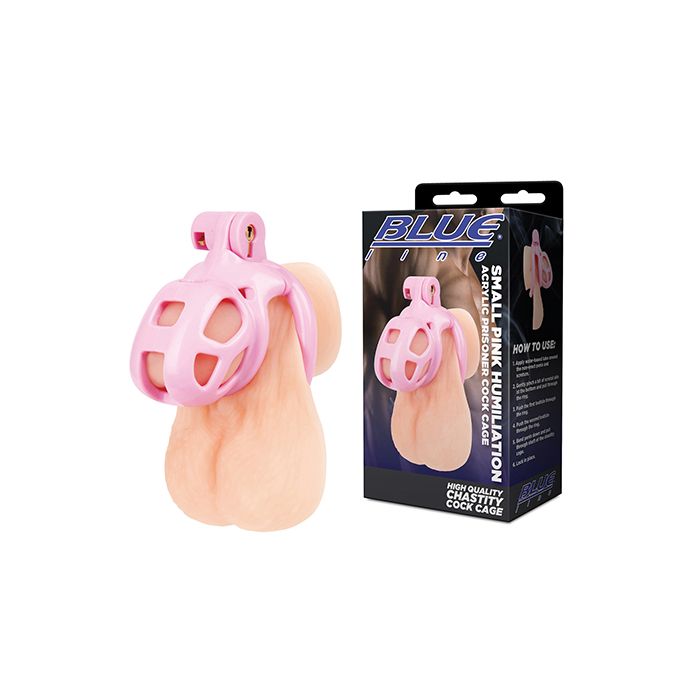 Blue Line Small Pink Humiliation Prisoner Cock Cage