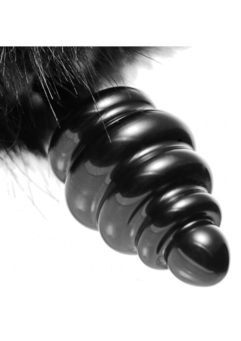 Tailz Black Bunny Tail Anal Plug Faux Fur Anal Plug