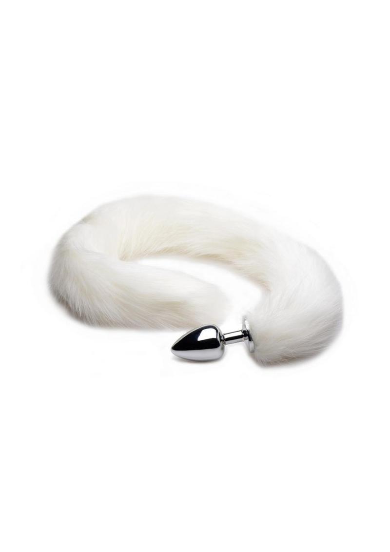 Tailz Extra Long Arctic Mink Tail Anal Plug Faux Fur Roleplay