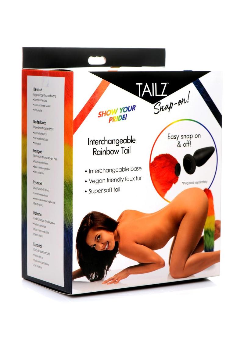 Tailz Interchangeable Rainbow Tail Faux Fur Pride Accessory