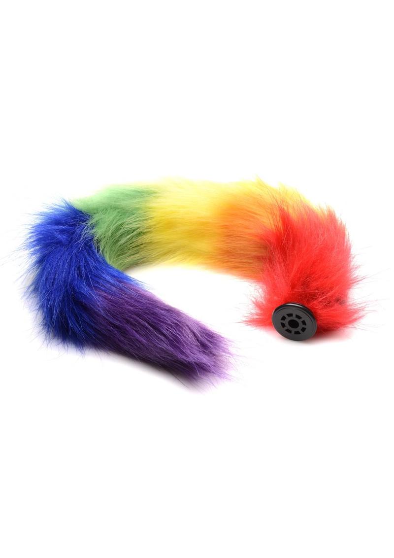 Tailz Interchangeable Rainbow Tail Faux Fur Pride Accessory