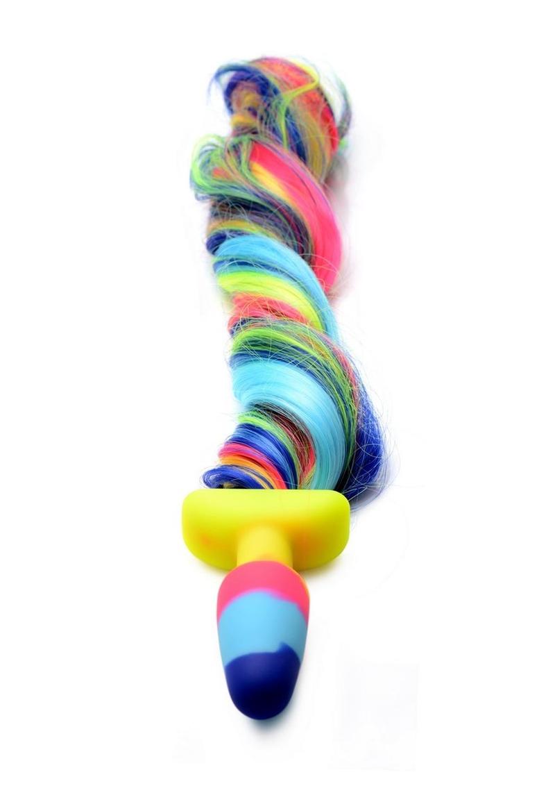 Tailz Rainbow Unicorn Tail Anal Plug Multicolor Design for Fun Play