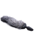 Tailz Vibrating Grey Fox Tail Anal Plug Powerful Vibrations