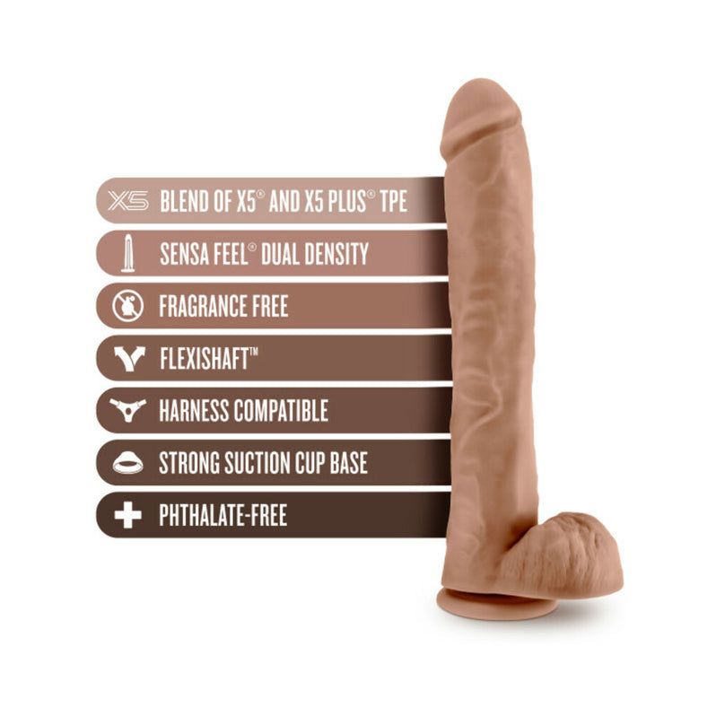 Blush Au Naturel Daddy 14" Posable Dildo with Balls