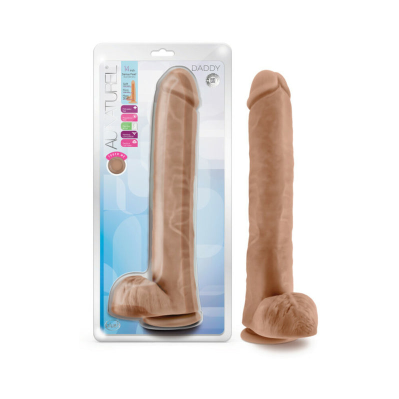 Blush Au Naturel Daddy 14" Posable Dildo with Balls