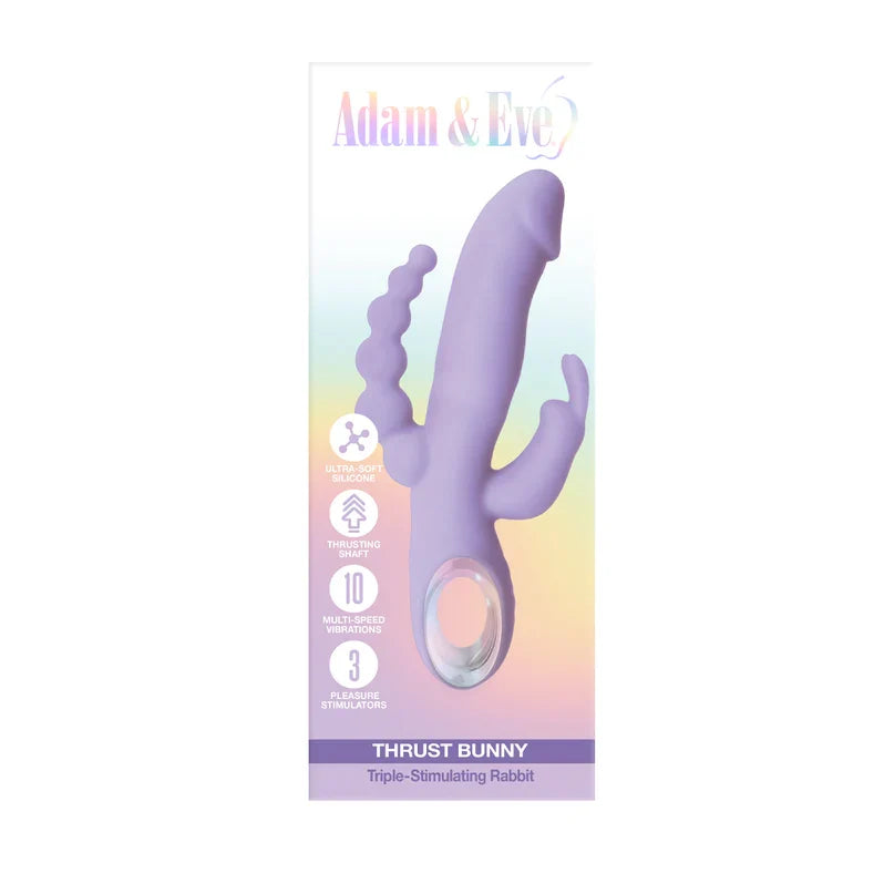 Adam & Eve Thrust Bunny Triple Stimulating Rabbit Vibrator