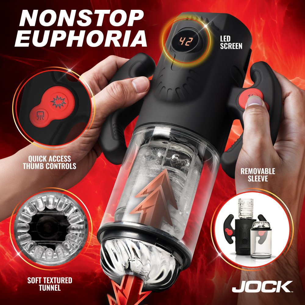 JOCK Advanced Turbo Max Spinning, Thrusting, & Sucking Masturbator