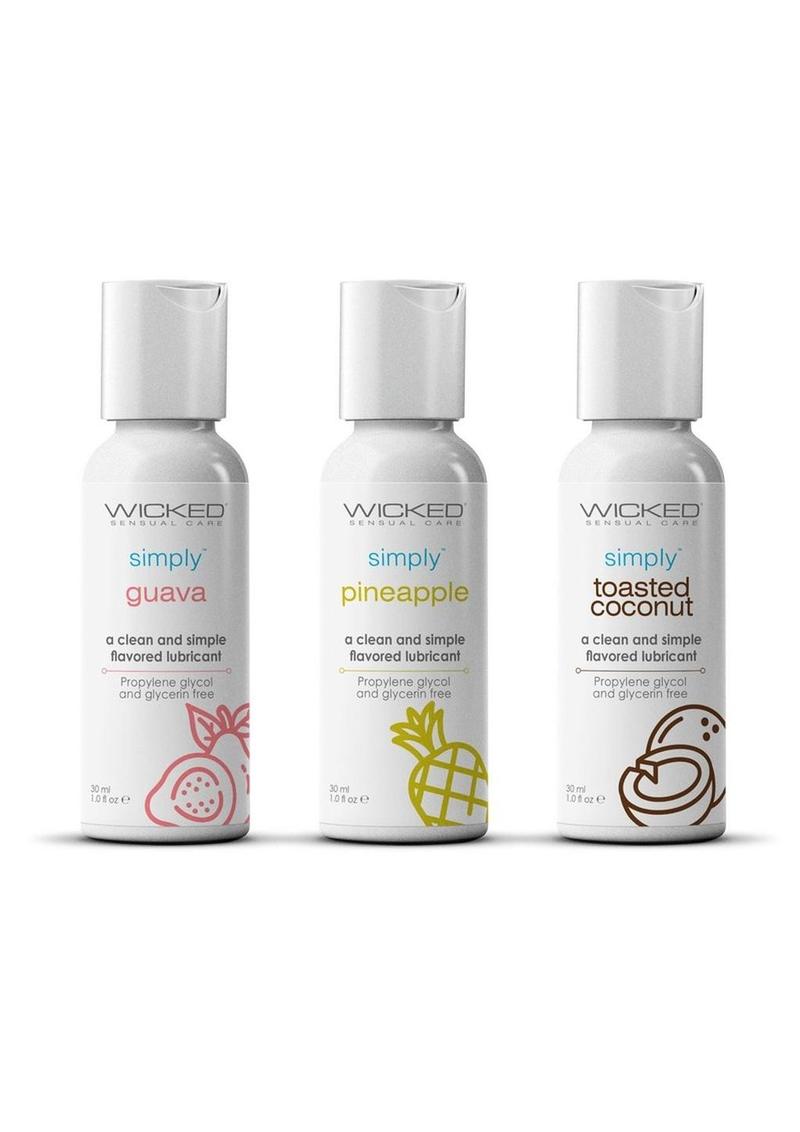 Wicked Simply Tropical Trio Flavored Lubricant Set 3 Flavors